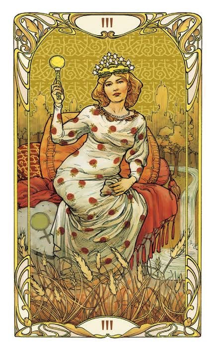 Golden Art Nouveau Tarot | Giulia F. Massaglia