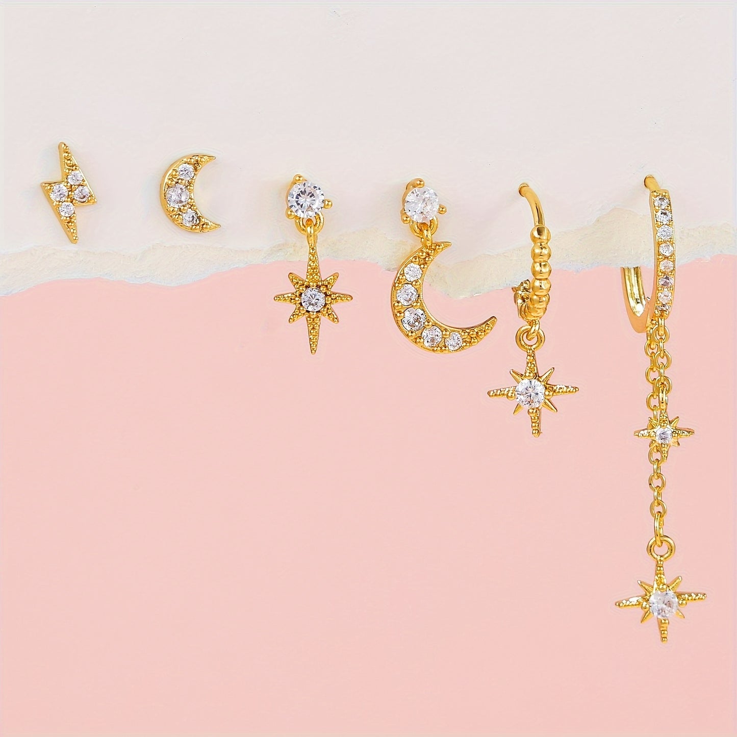 Stars & Moons Earring Set