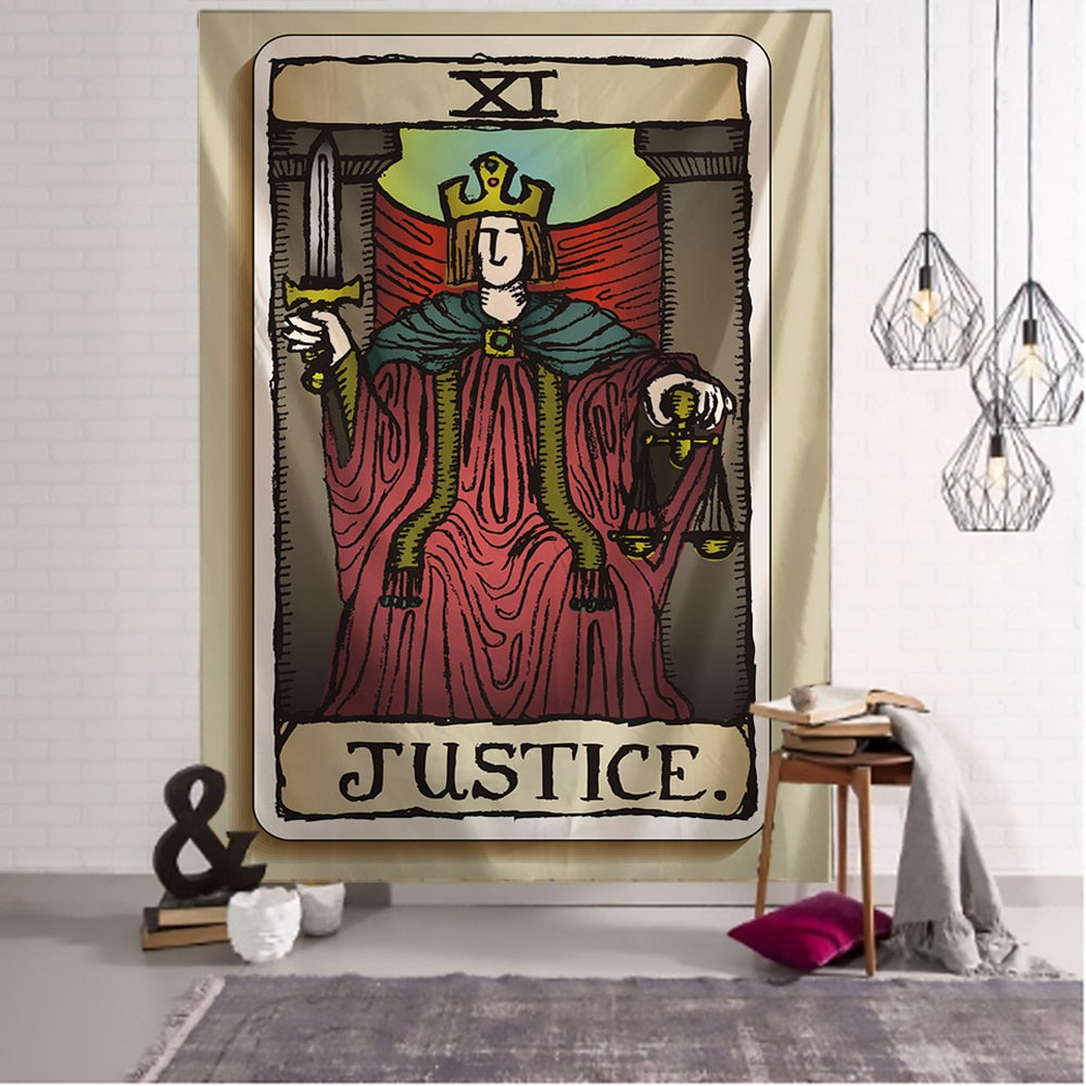 Justice Tarot Card Tapestry | Art
