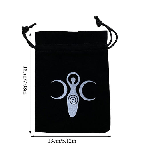 Triple moon goddess detail Velvet | Tarot Storage bag