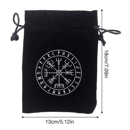 Norse pagan black Velvet | Card storage bag