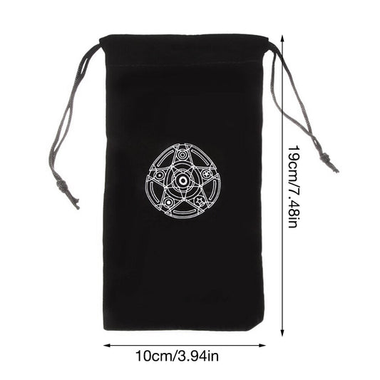 Black velvet With white pentagram | Tarot Storage Bag