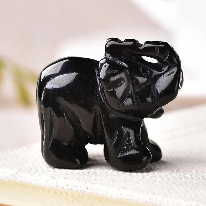 Obsidian Elephant | Crystal