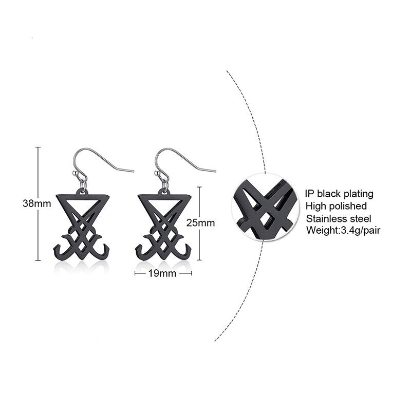 Lucifer Sigil Earrings