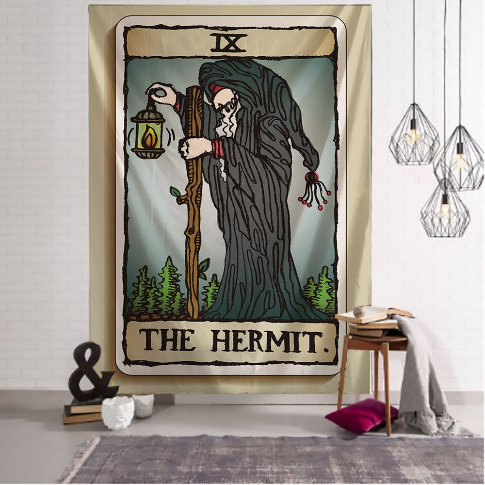 The Hermit Tarot Card Tapestry | Art