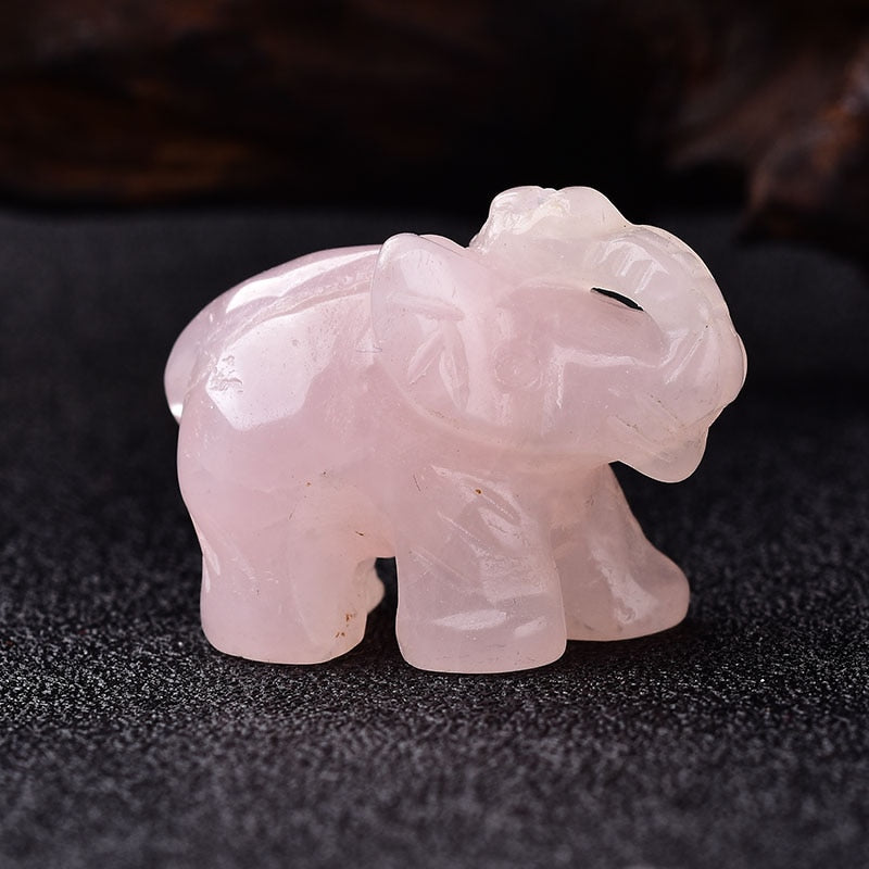 Rose Quartz Elephant | Crystal