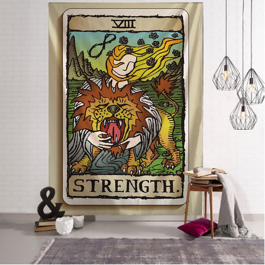 Strength Tarot Card Tapestry | Art
